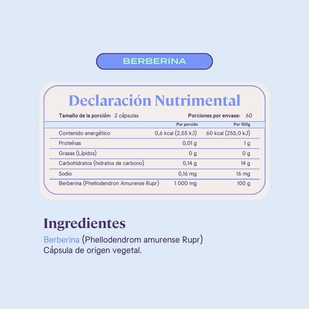 Berberina - 120 Cápsulas | 60 porciones