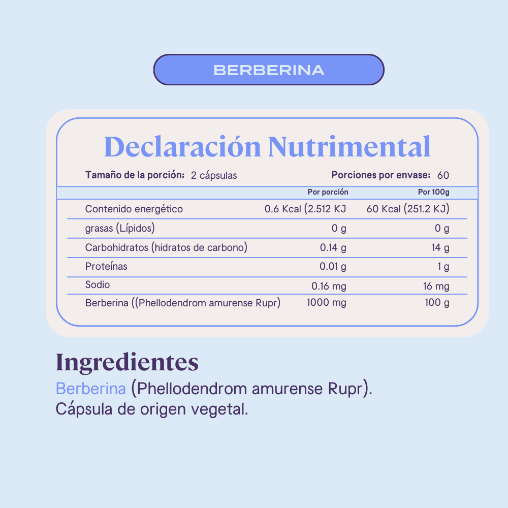 Equilibrium Extracto de Berberina - 120 Cápsulas