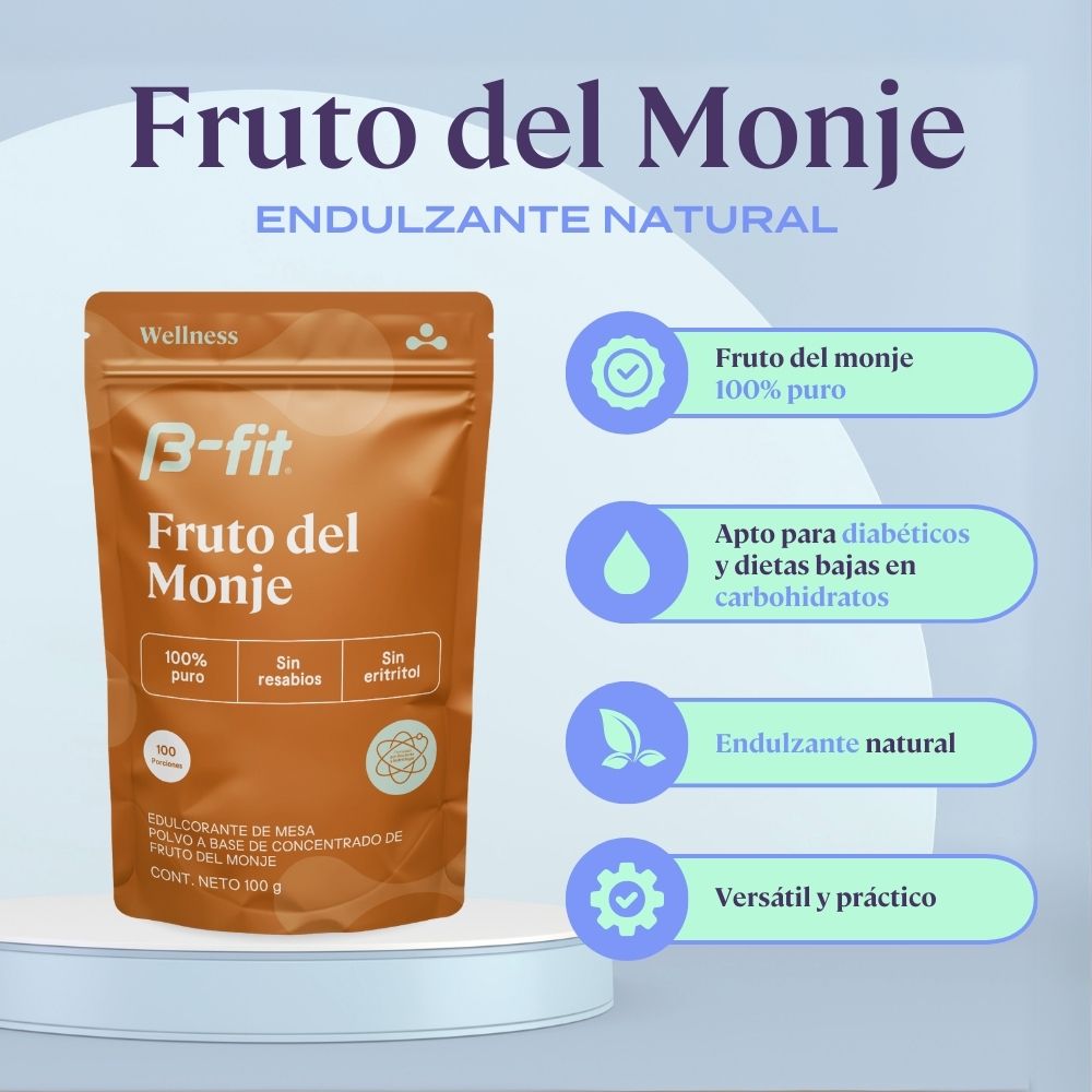 Monk Fruit 100% Puro | Fruta del Monje sin eritritol - 100g