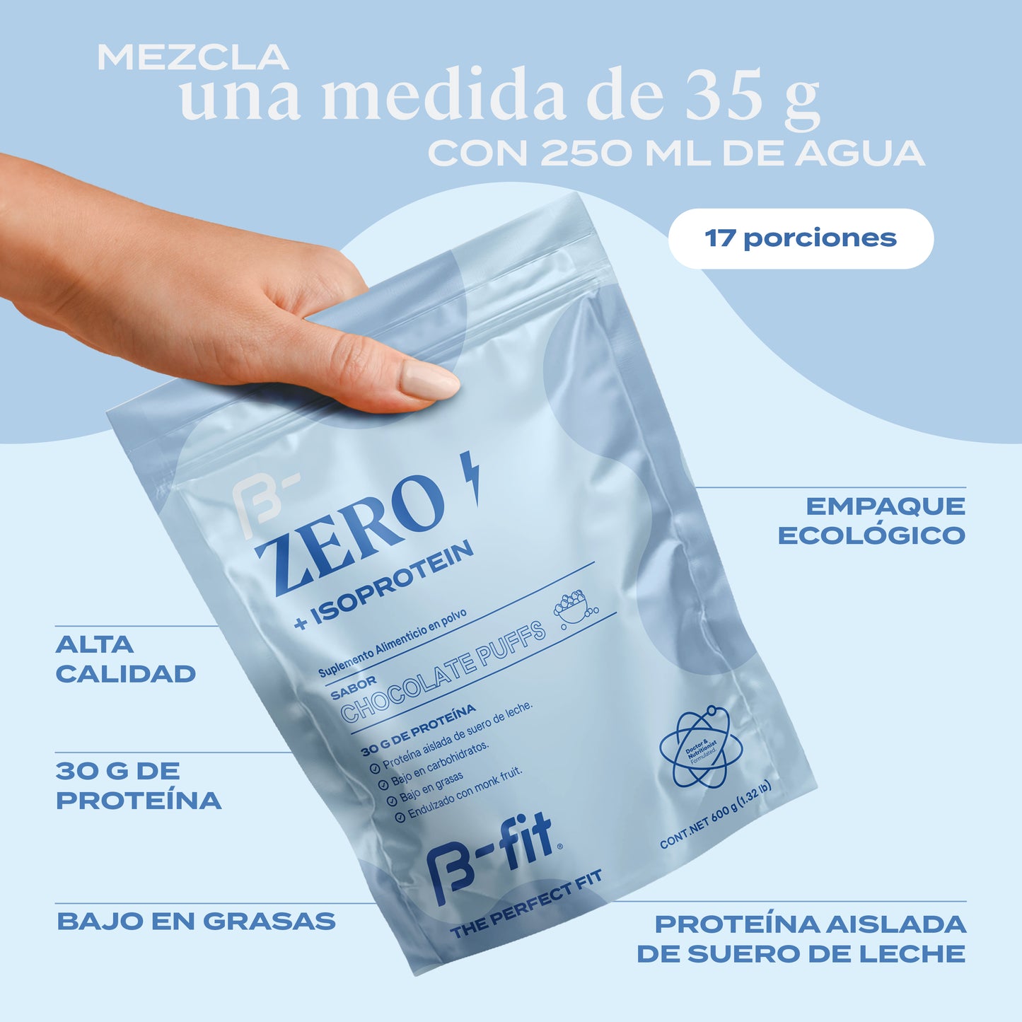 Proteina Zero+ Isolated - 17 porciones (600g)