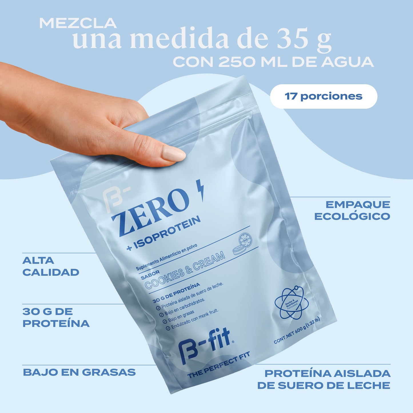 Proteina Zero+ Isolated - 17 porciones (600g)