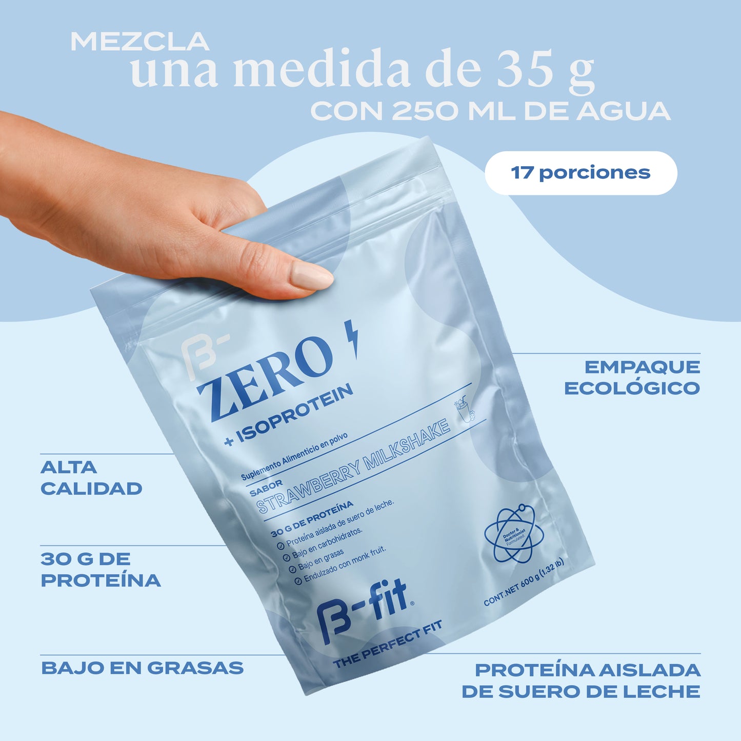 Proteina Zero+ Isolated - 17 porciones (600g)