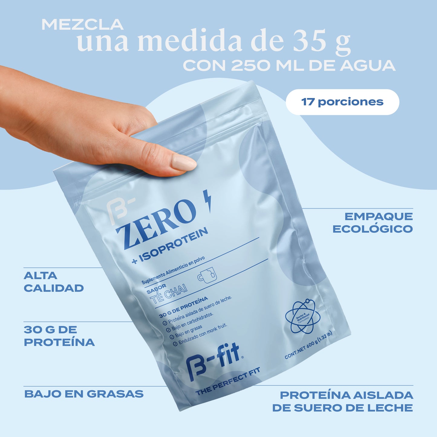 Proteina Zero+ Isolated - 17 porciones (600g)