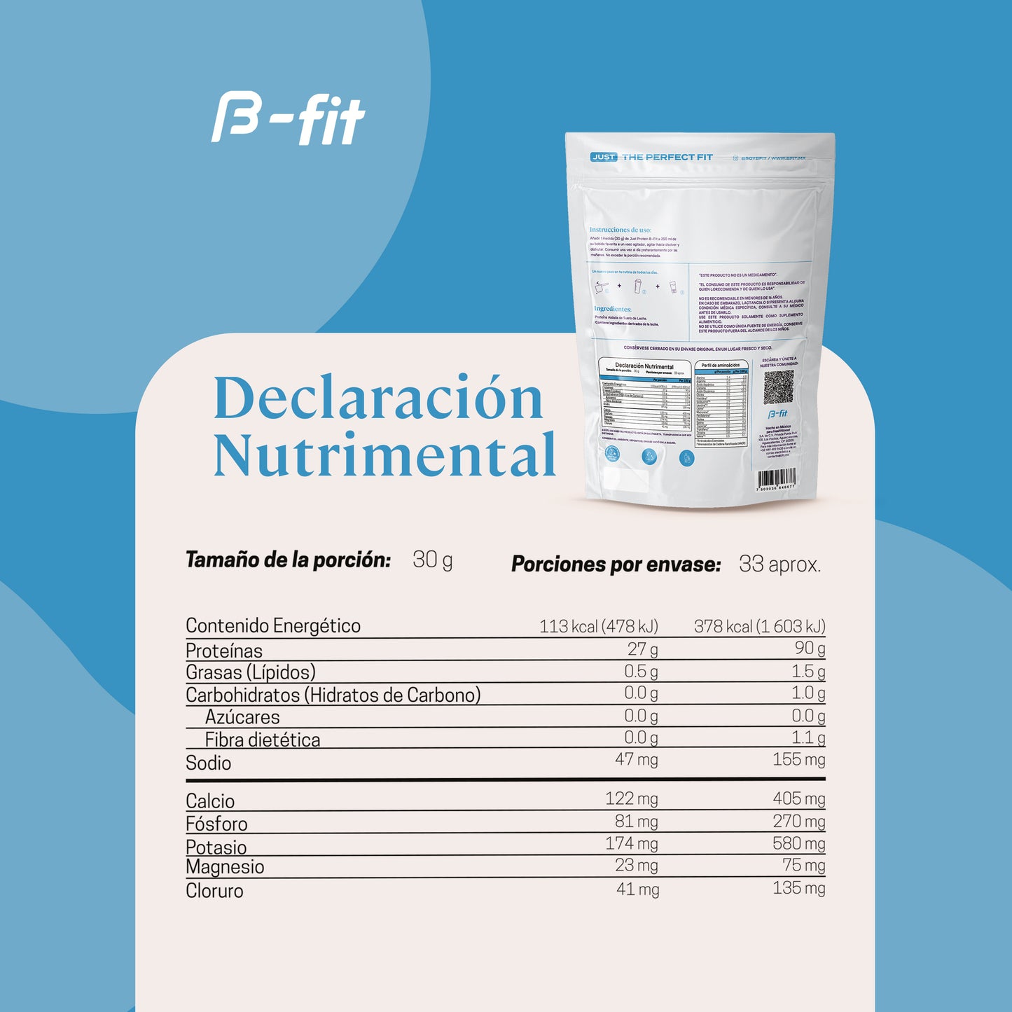 Just Protein | Proteína 100% pura sin sabor - 33 porciones (1 Kg)
