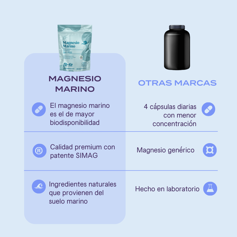 Magnesio Marino 100% Natural - 90 Cápsulas