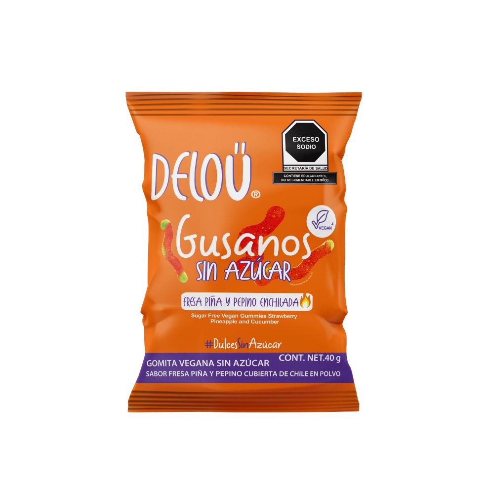 Deloü Gusanos Enchilados sin azúcar