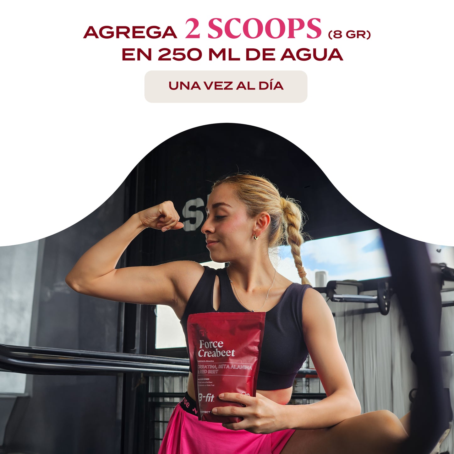 Force Pre Entreno con Creatina + Beta Alanina + Red Beet - 60 porciones