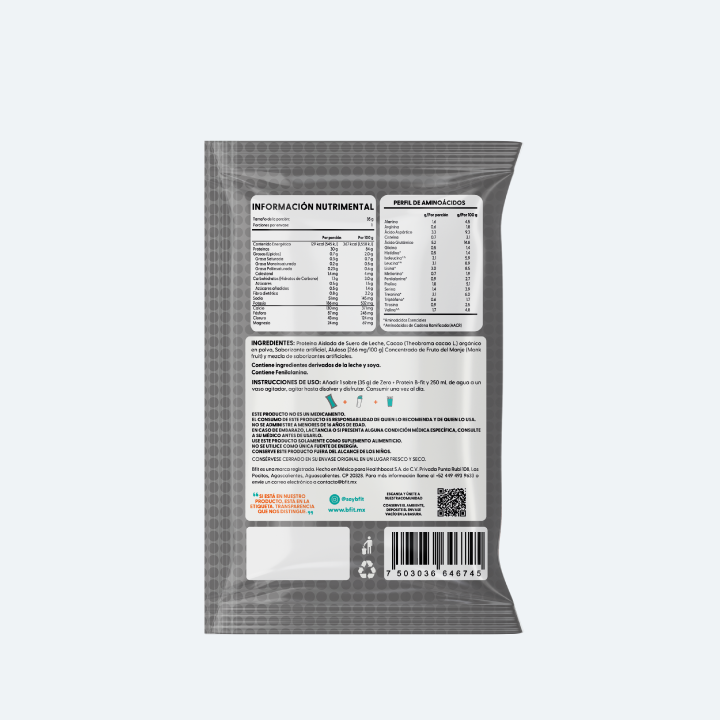 Proteína Aislada (Isolated) de Suero de Leche Zero Carb sabor Chocolate Puffs - 35 g (1 servicio)