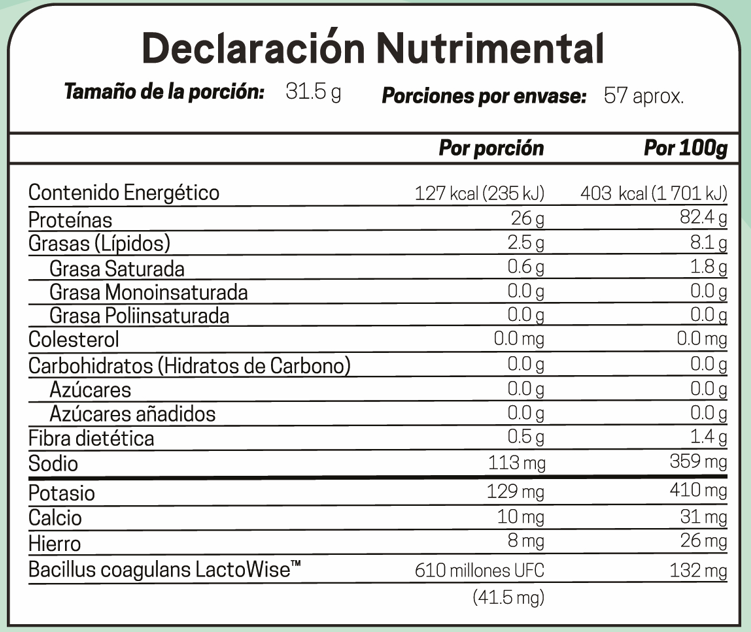 Proteína Vegana sabor Rol de Canela - 1.8 Kg (57 servicios)