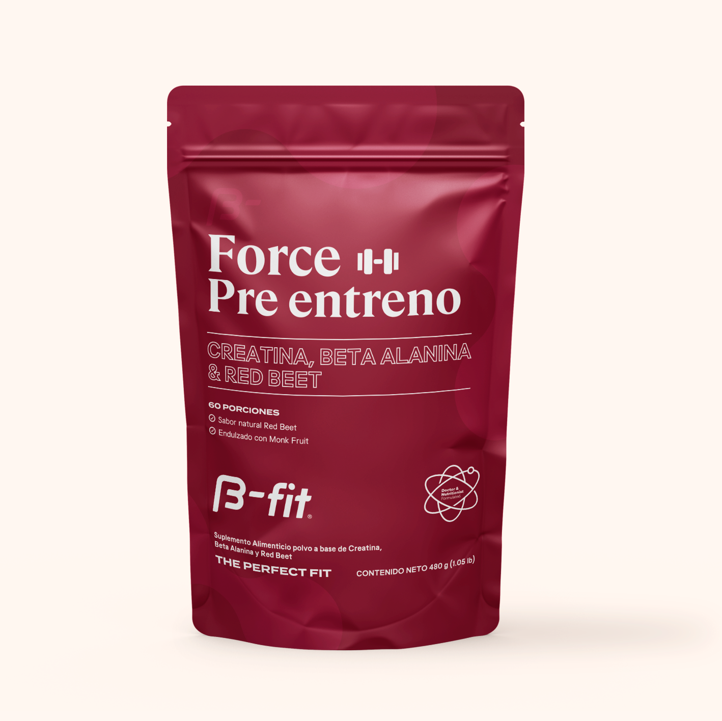 Force Pre Entreno con Creatina + Beta Alanina + Red Beet - 60 porciones