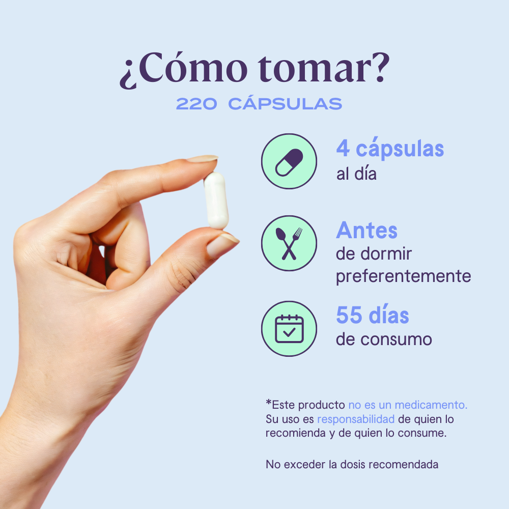 Citrato y Glicinato de Magnesio - 220 Cápsulas