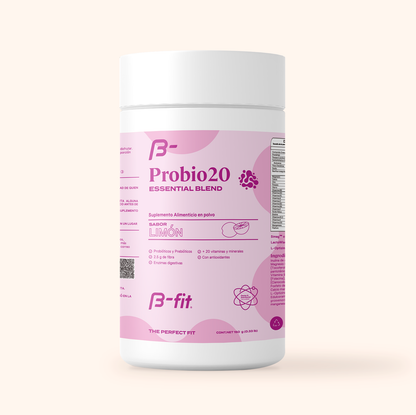 ProBio20 | Prebióticos y Probióticos en polvo + 20 vitaminas y minerales - 30 porciones