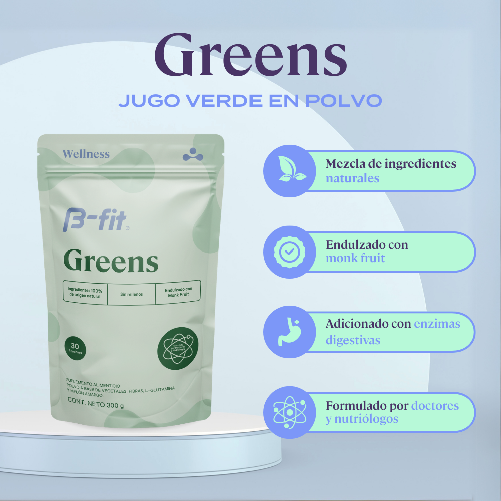 B-Greens Jugo Verde en Polvo - 30 porciones
