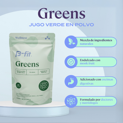 B-Greens Jugo Verde en Polvo - 30 porciones