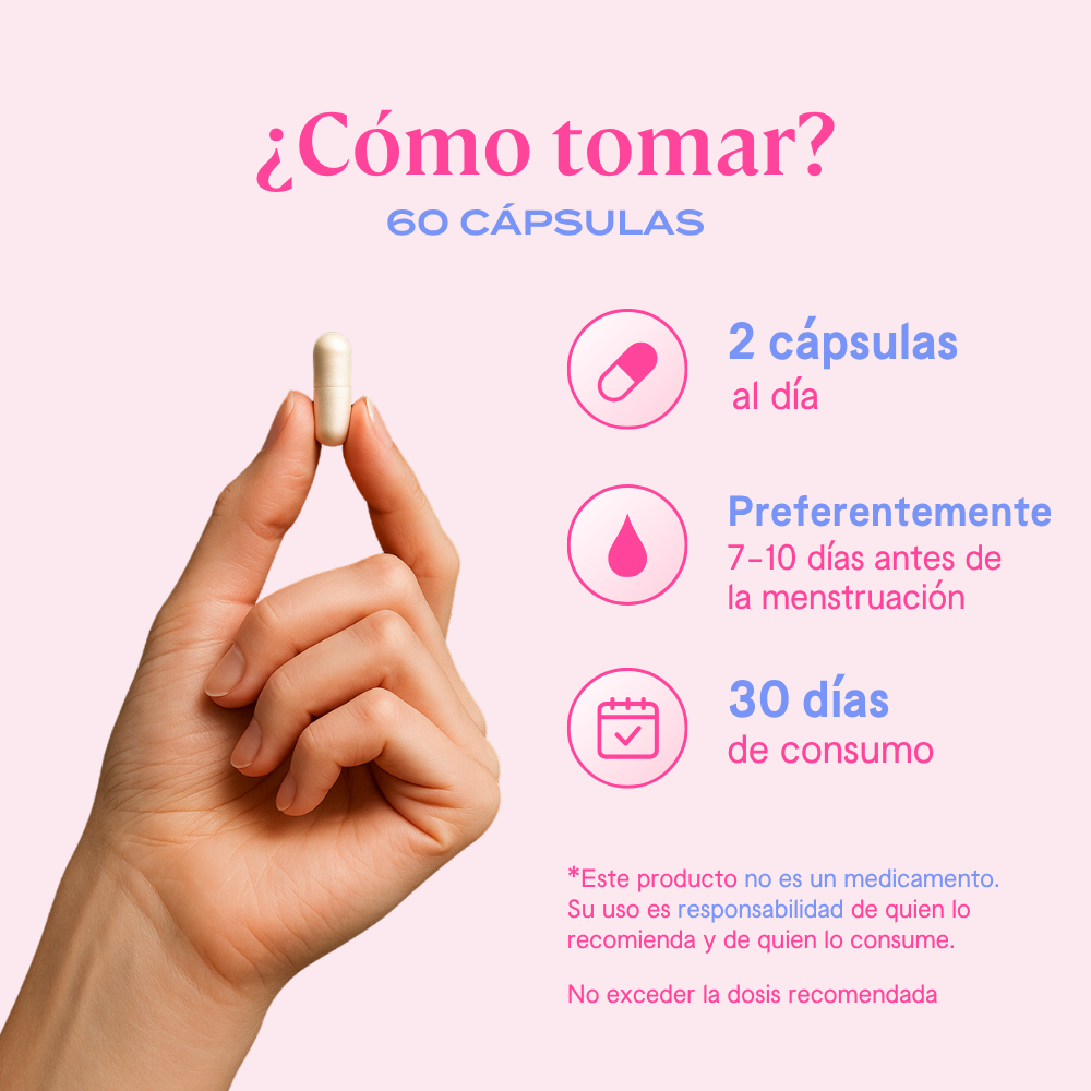 PMS™ suplemento para ciclo menstrual - 60 cápsulas | 30 porciones