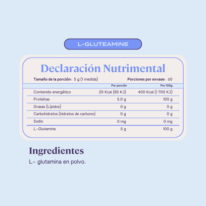 L-Glutamina en polvo - 300g