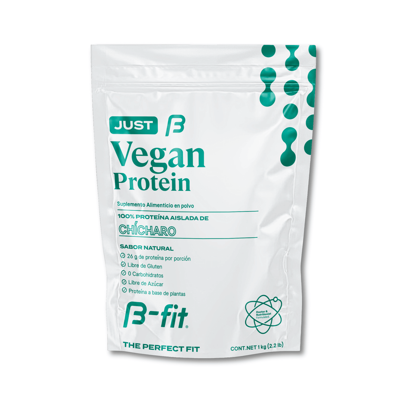 Proteína Aislada de Chícharo 100% 1 ingrediente - Just Vegan Protein 1 Kg | B-fit