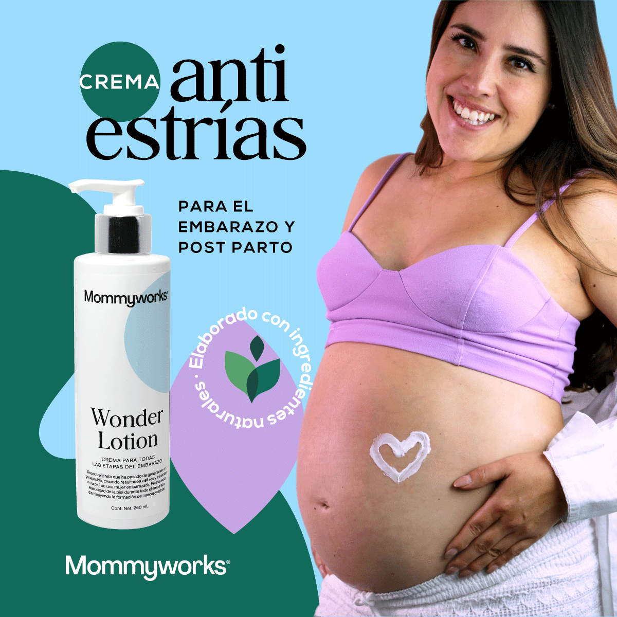 Wonder Lotion | Mommyworks | nutre la elasticidad de la piel en todas las etapas de embarazo