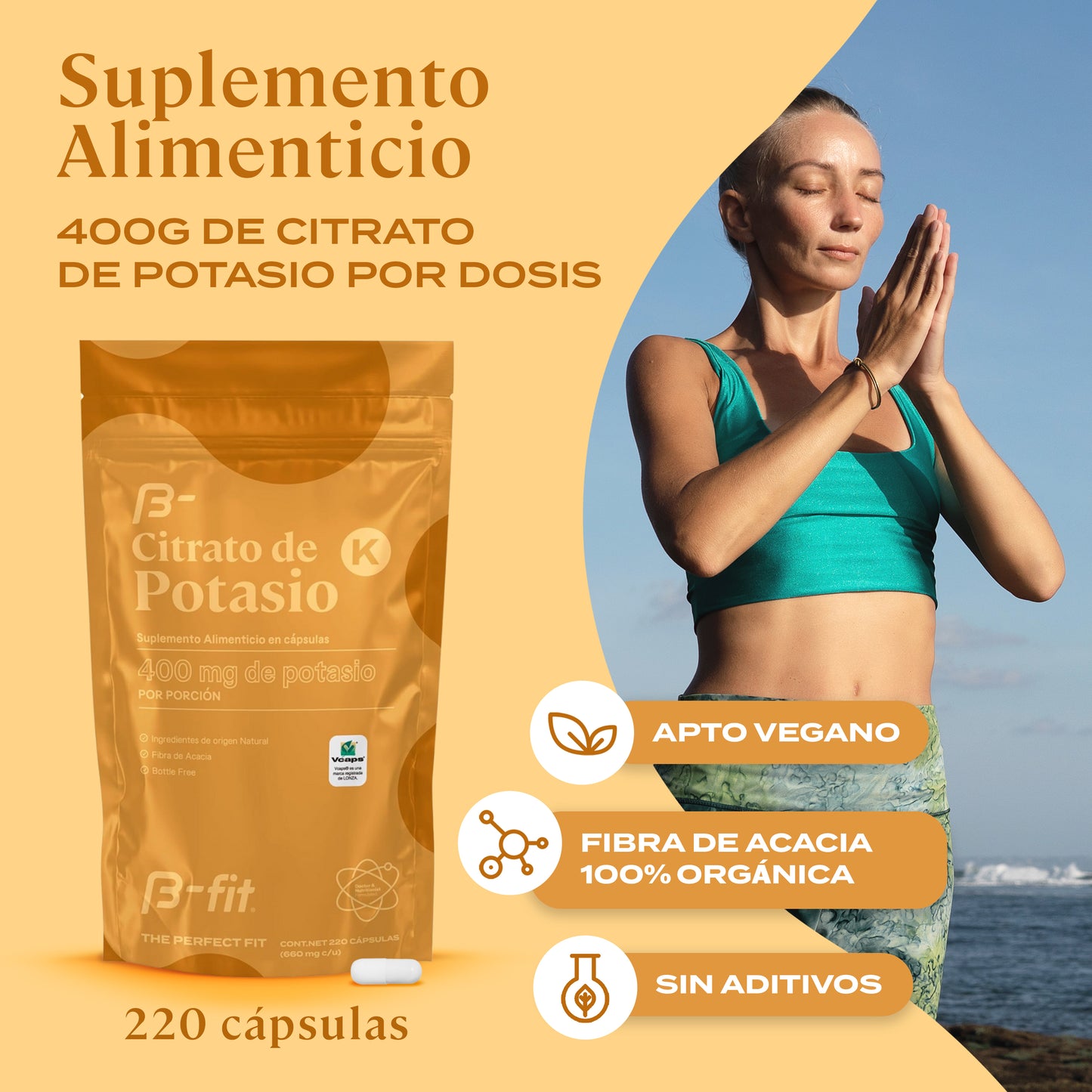 Citrato de Potasio - 220 Cápsulas