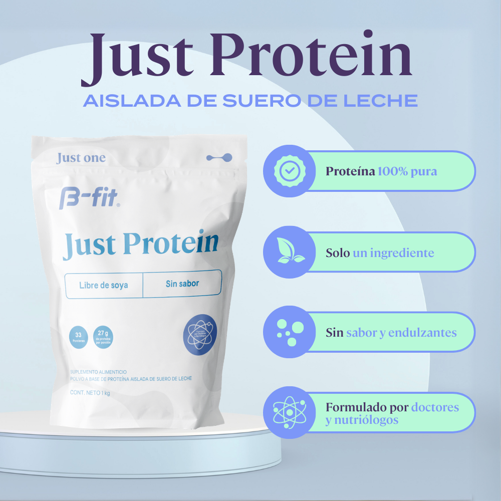 Just Protein | Proteína 100% pura sin sabor - 33 porciones (1 Kg)