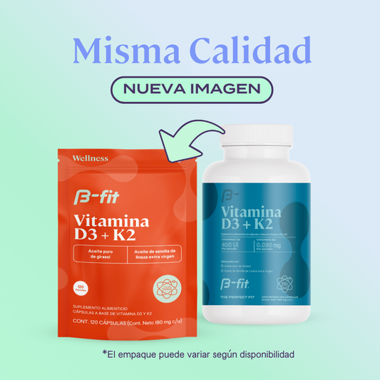 Vitamina D3 + K - 120 Cápsulas