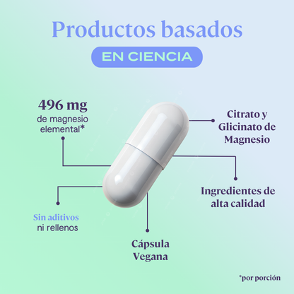 Citrato y Glicinato de Magnesio - 220 Cápsulas | 55 porciones