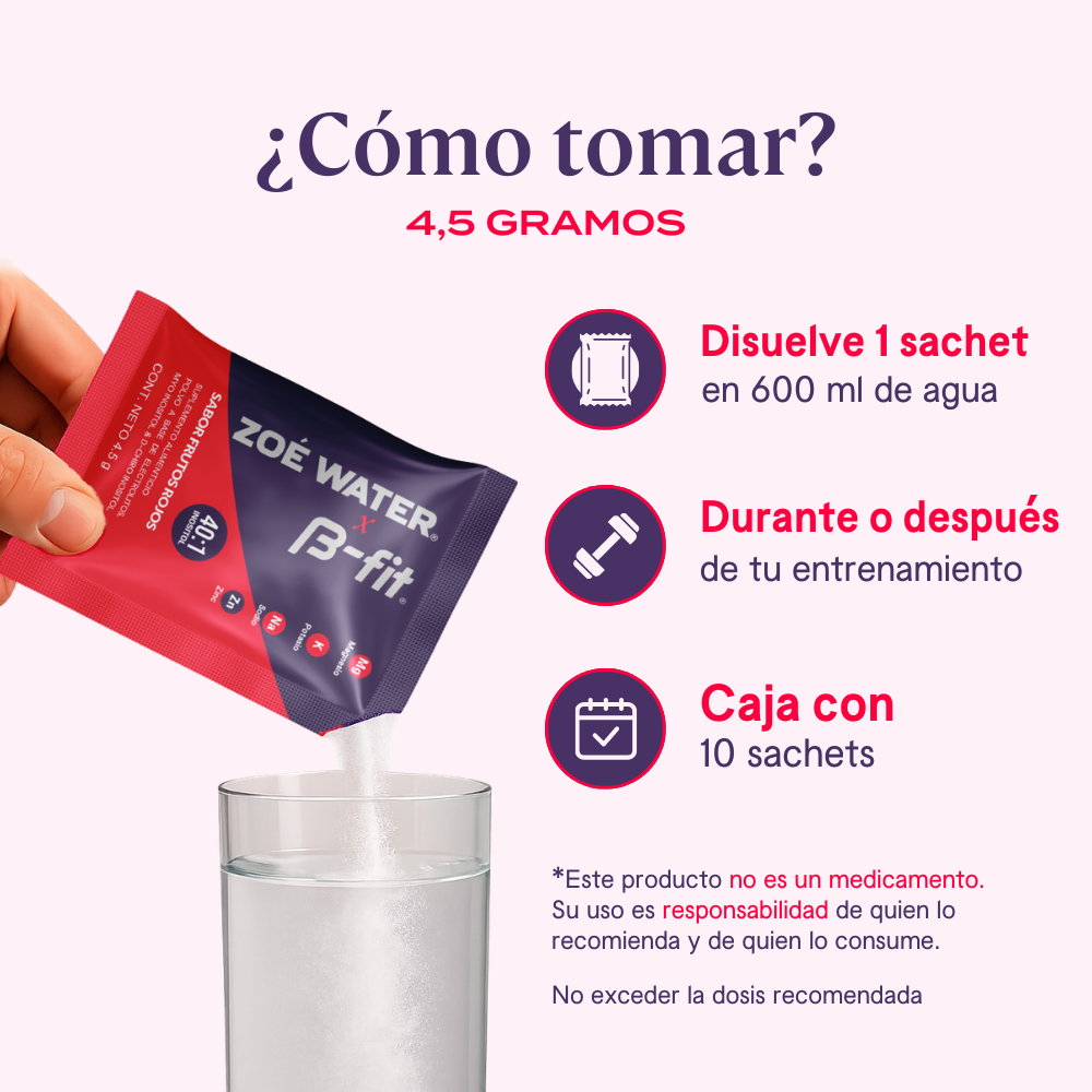 Electrolitos con Inositol Zoé Water x B-Fit - Polvo