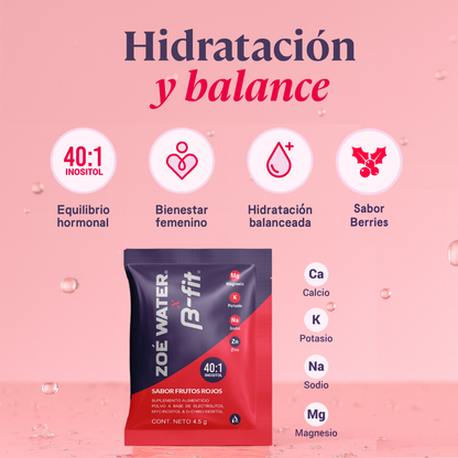 Electrolitos con Inositol Zoé Water x B-Fit - Polvo