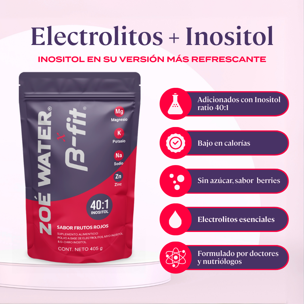 Electrolitos con Inositol Zoé Water x B-Fit - Polvo