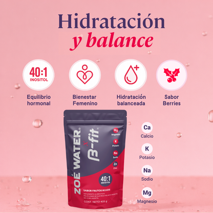 Electrolitos con Inositol Zoé Water x B-Fit - Polvo
