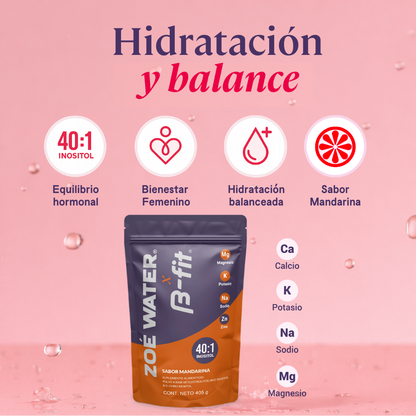 Electrolitos con Inositol Zoé Water x B-Fit - Polvo
