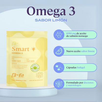 Smart Omega 3 - Cápsulas Sabor Limón