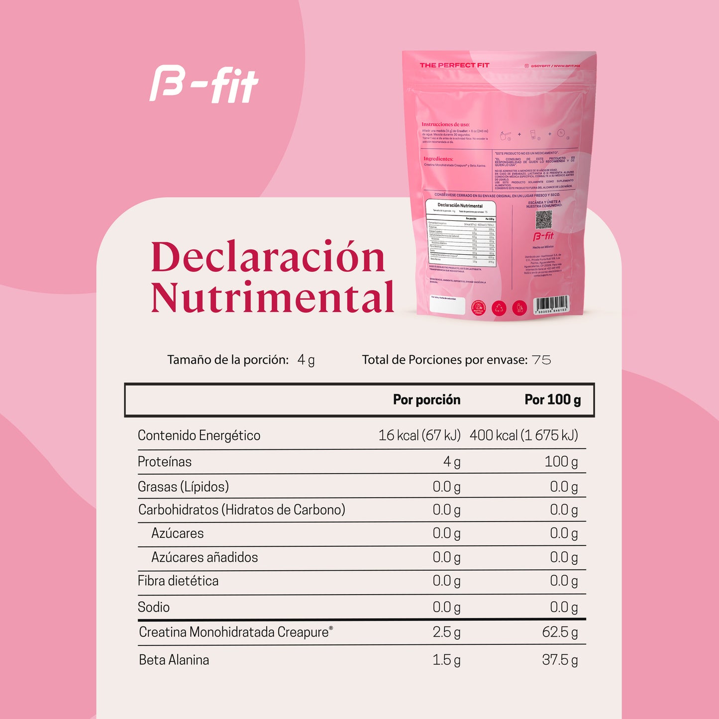 Creabet Creatina + Beta Alanina Creapure® | B-fit