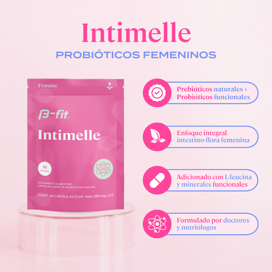 Intimelle Probióticos Femeninos - 60 cápsulas | 30 porciones