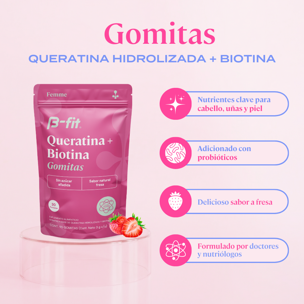 Gomitas Queratina + Biotina - 90 Gomitas | 30 porciones