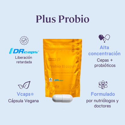 Plus Probio - 11 cepas, 60 billones de probióticos