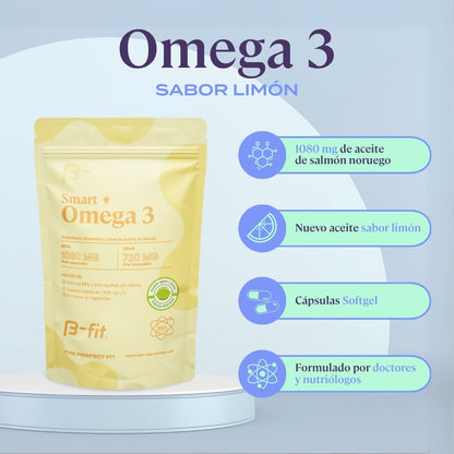 Smart Omega 3 - Cápsulas Sabor Limón