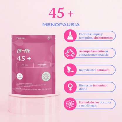 Multivitamínico para Mujeres 45+ años Premium - 60 Cápsulas Veganas | 30 Porciones