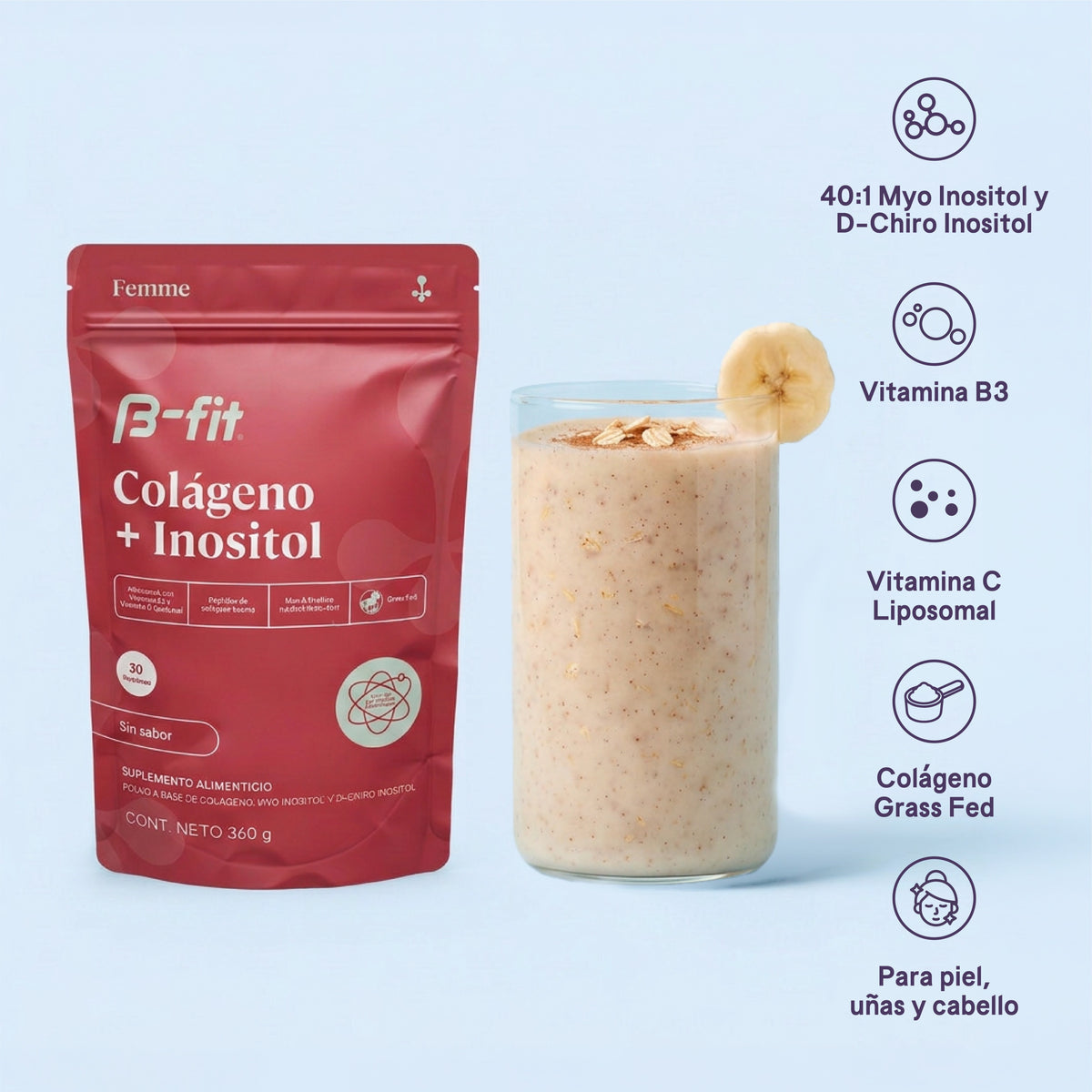 Colágeno + Inositol - 30 porciones