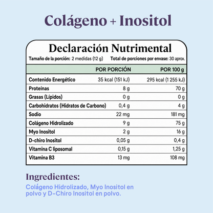 Colágeno + Inositol - 30 porciones
