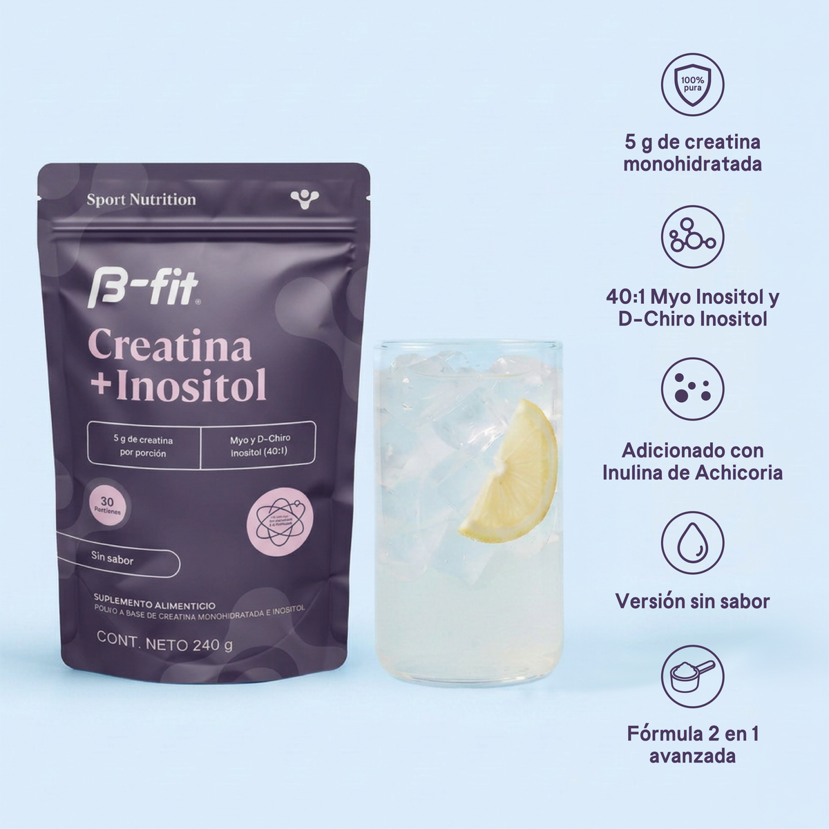Creatina + Inositol - 30 porciones