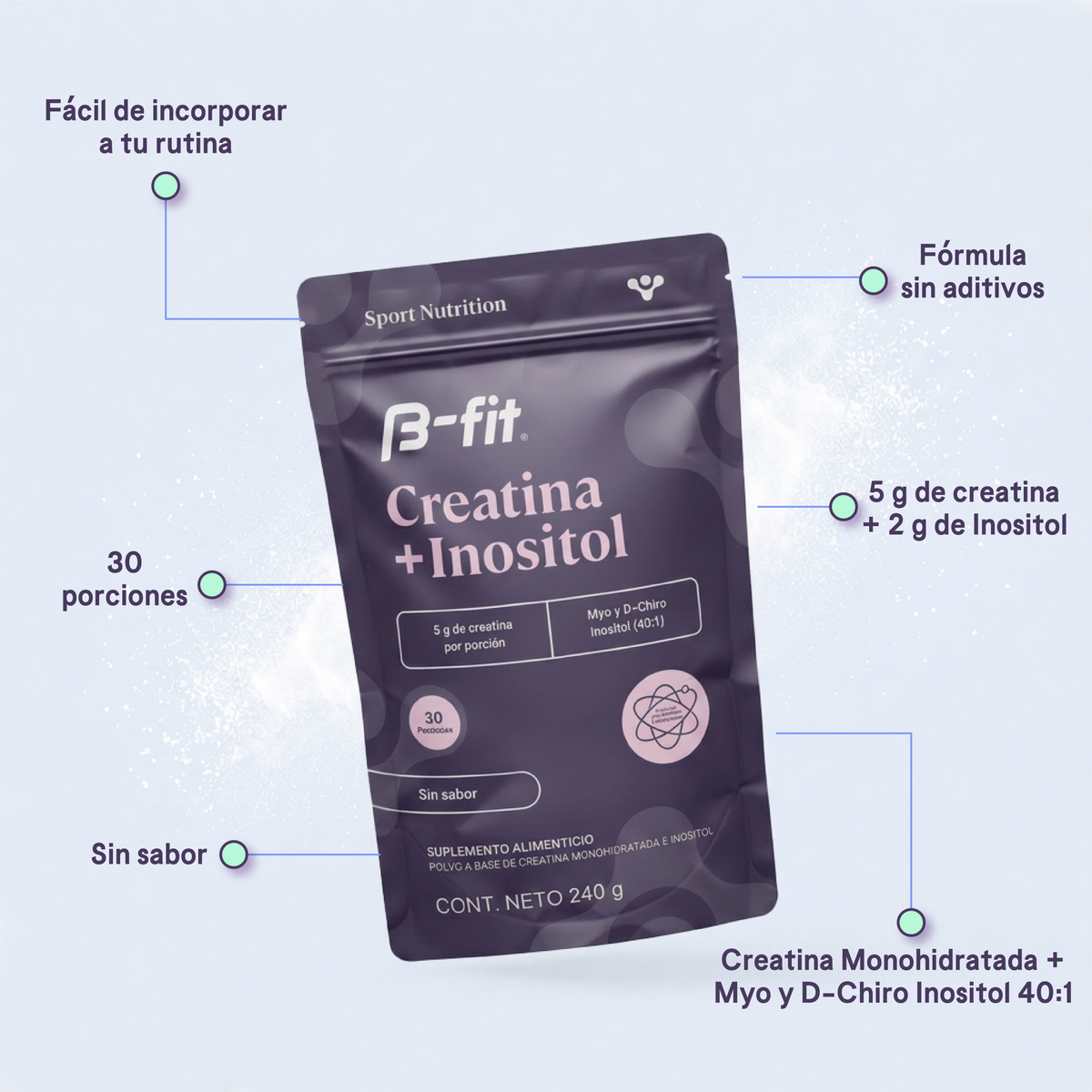 Creatina + Inositol - 30 porciones