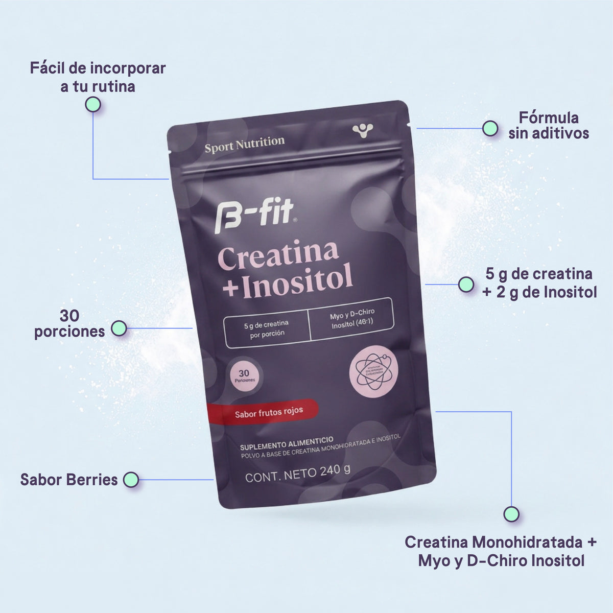 Creatina + Inositol - 30 porciones