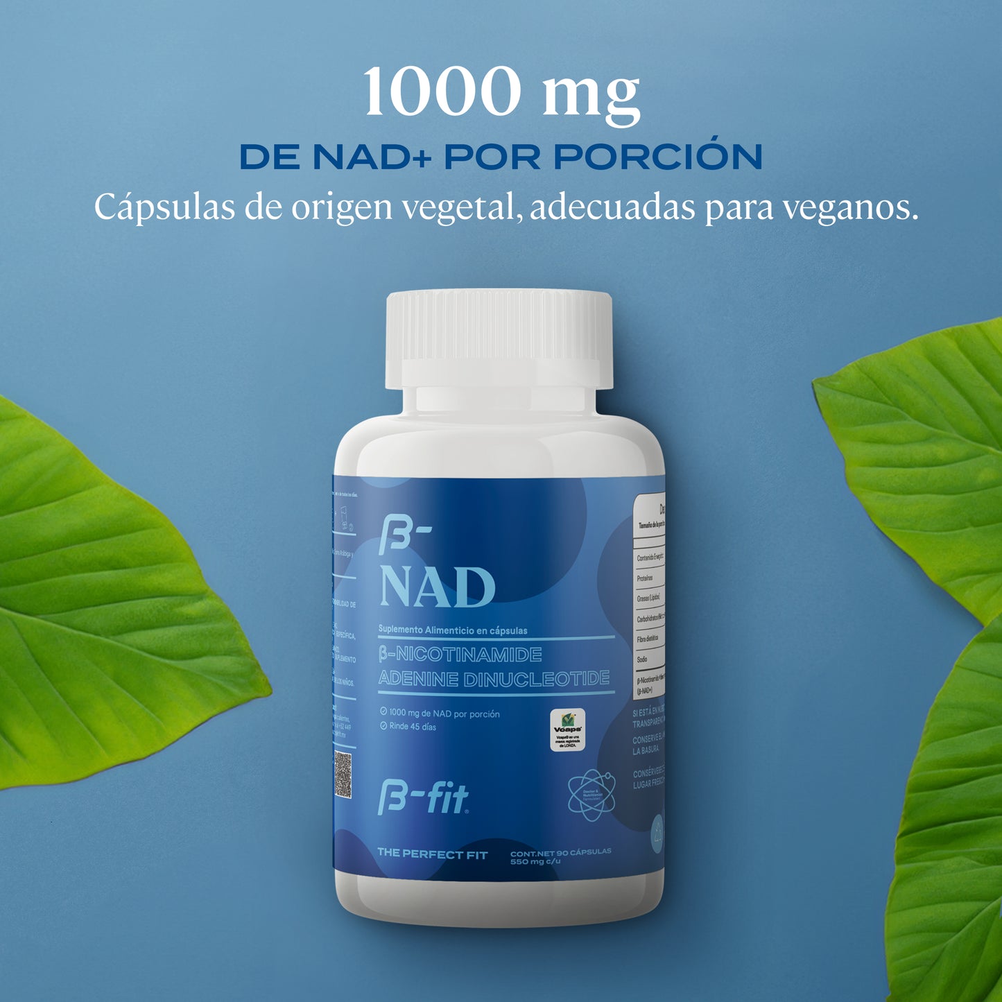 NAD (Nicotinamide Adenine Dinucleotide) - 90 Cápsulas | B-fit