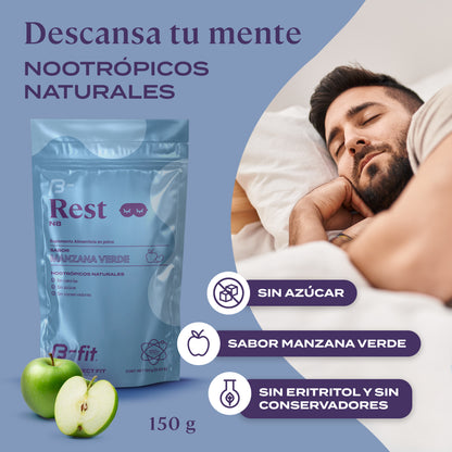 Nootrópicos Naturales | Rest N8 sabor manzana verde - 150g