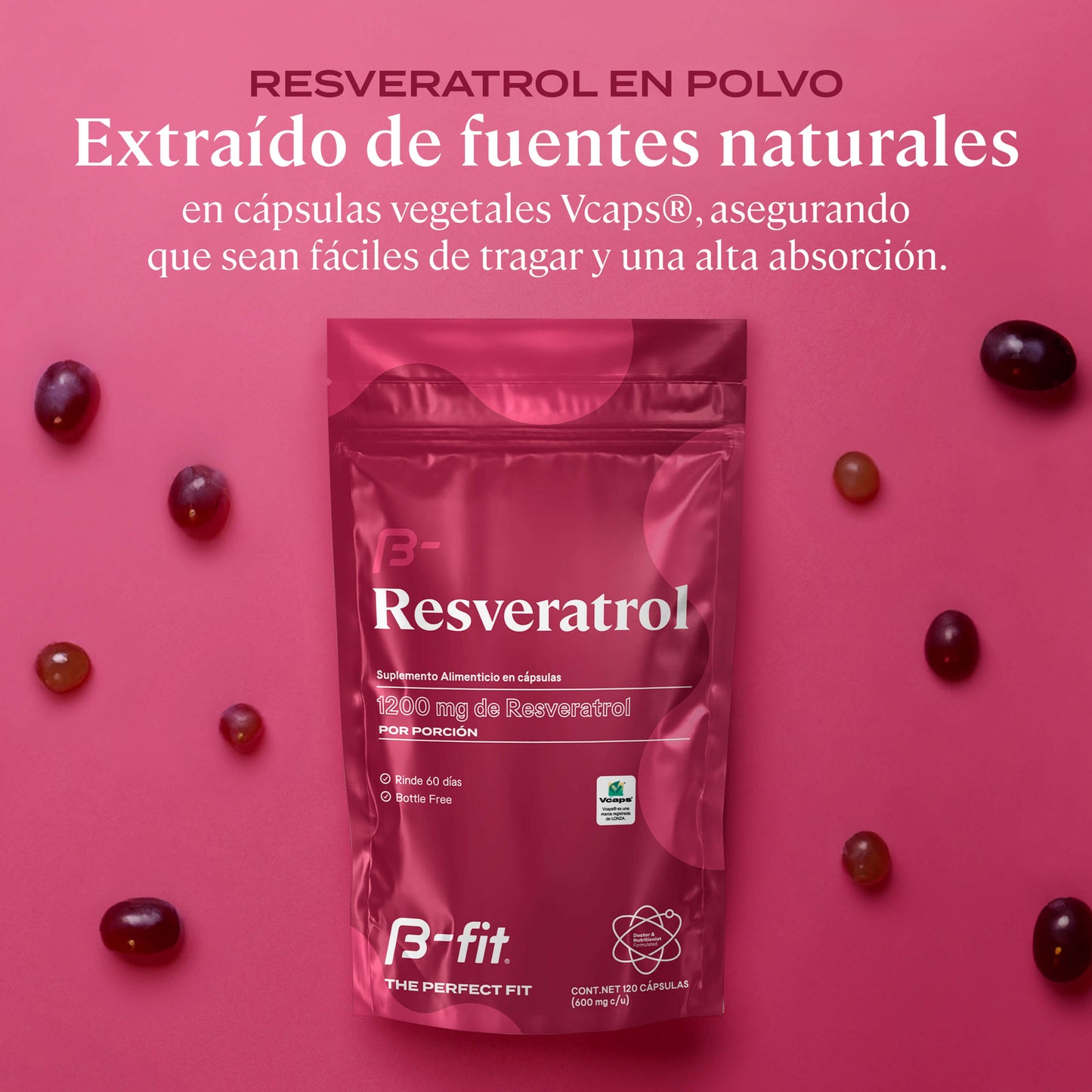 Resveratrol - 120 cápsulas | B-fit