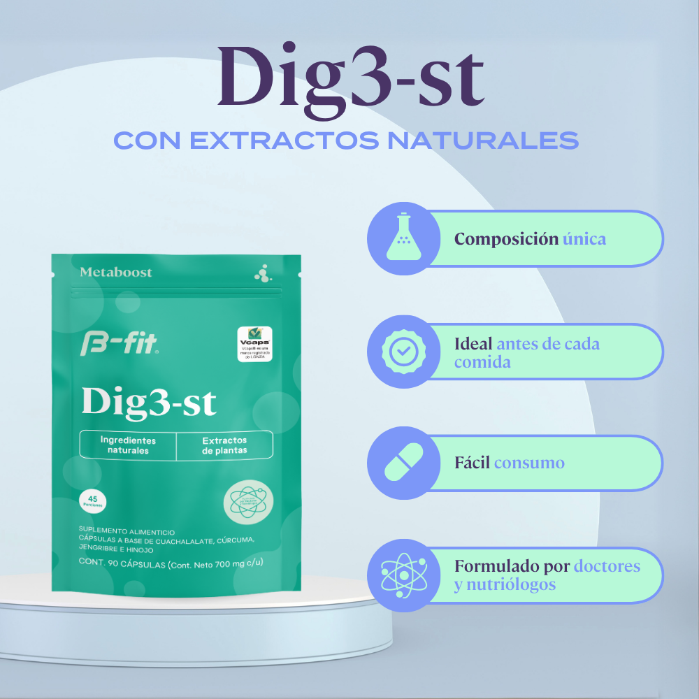 Digestivo herbal DIG3-ST - 90 Cápsulas