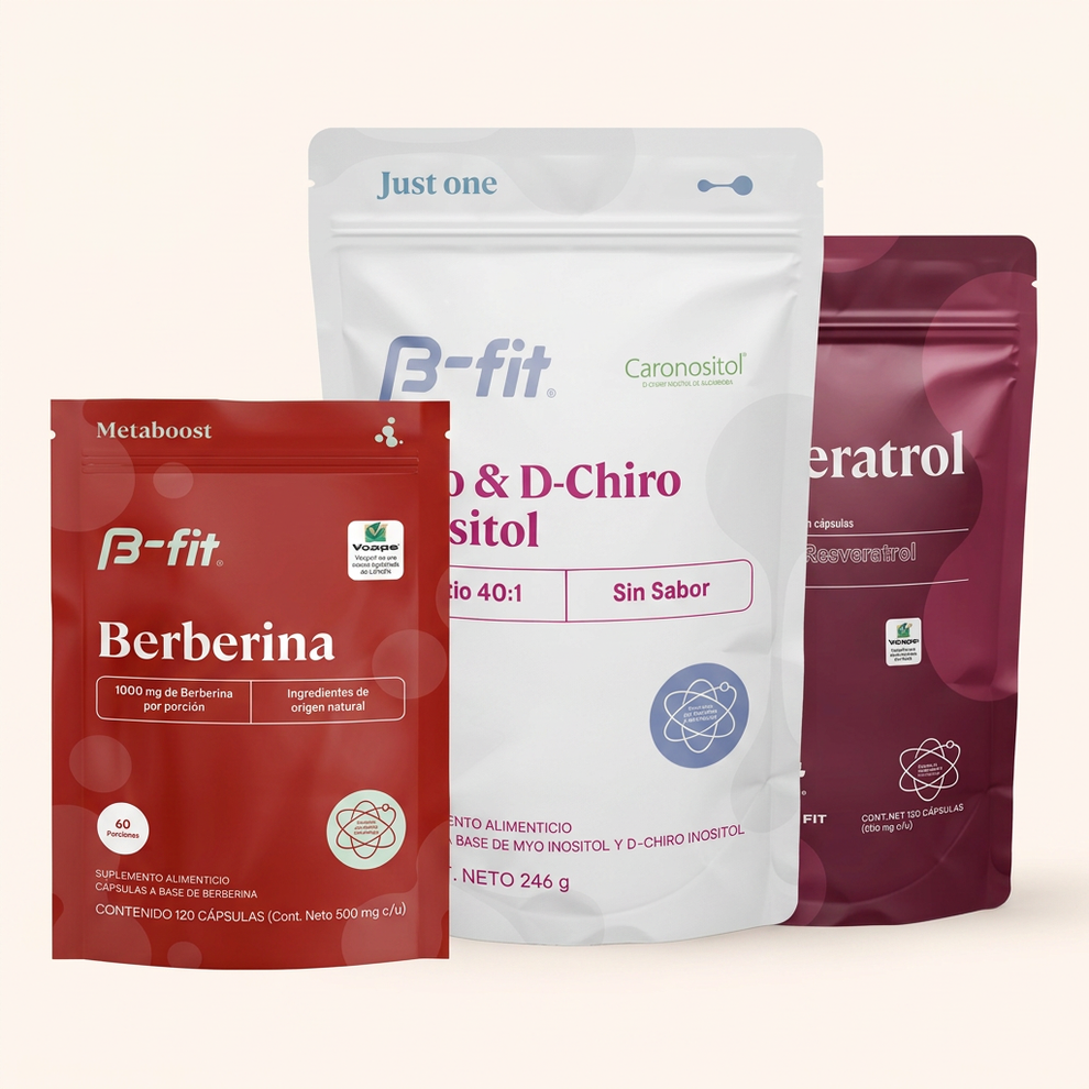 Kit Metabolic Support de B-fit: Just Inositol, Berberina y Resveratrol