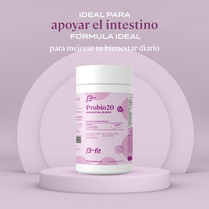 ProBio20 | Prebióticos y Probióticos en polvo + 20 vitaminas y minerales - 30 porciones